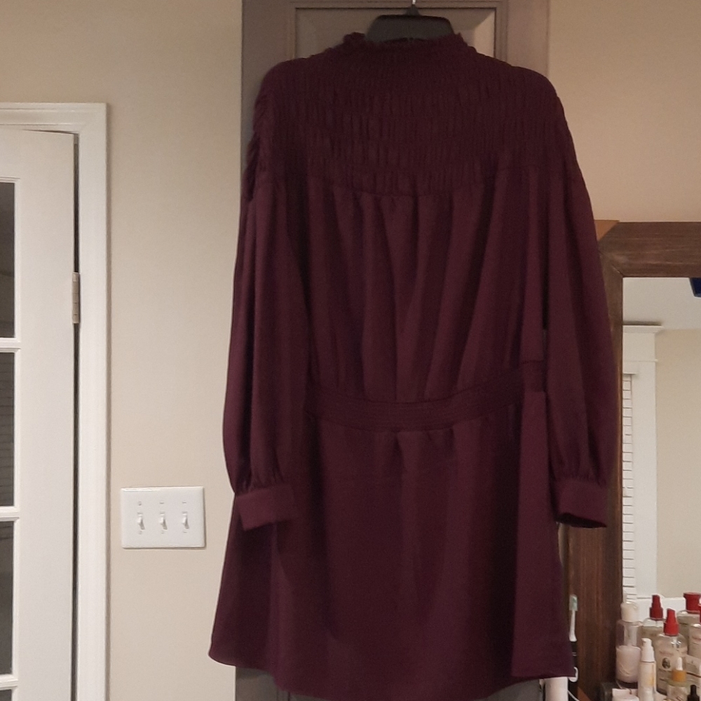 1. State burgundy dress